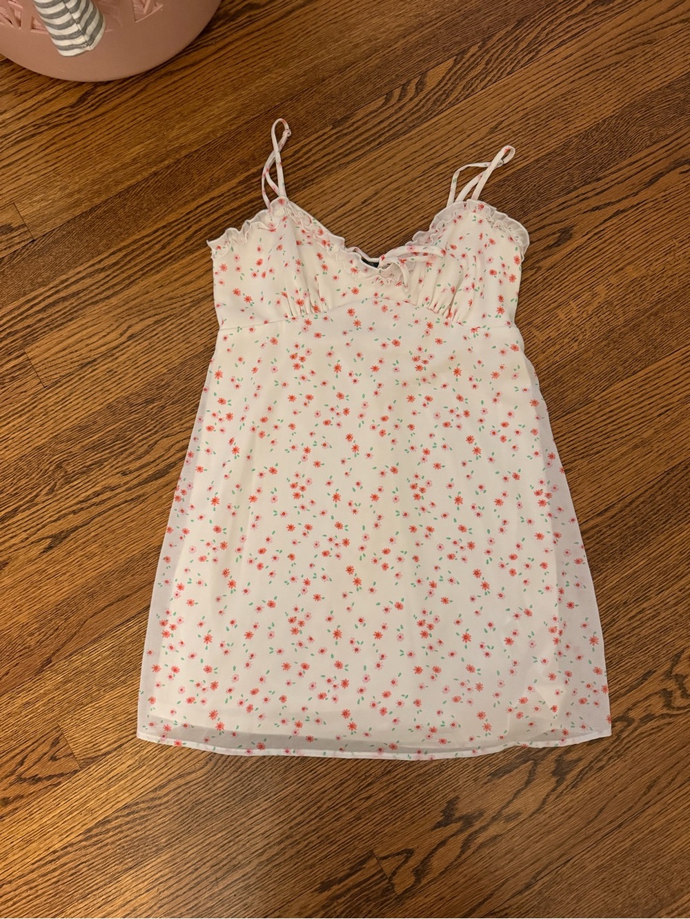 wild fable White Mini Slip Dress with Pink Floral Print